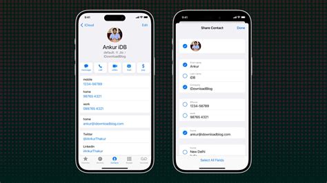 How To Send Only Selected Details When Sharing Contacts On Iphone