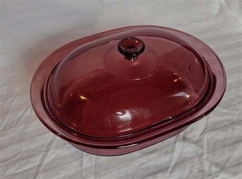 Vintage Pyrex Visions Cranberry 4qt4l Casserole Dish By Etsy