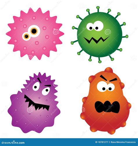 Cartoon Virus Germs Stock Vector Illustration Of Purple 18781277