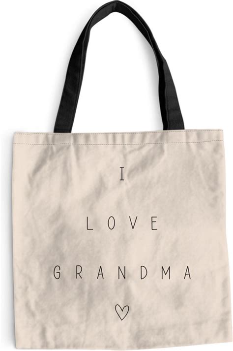 Schoudertas Strandtas Shopper Spreuken I Love Grandma Oma