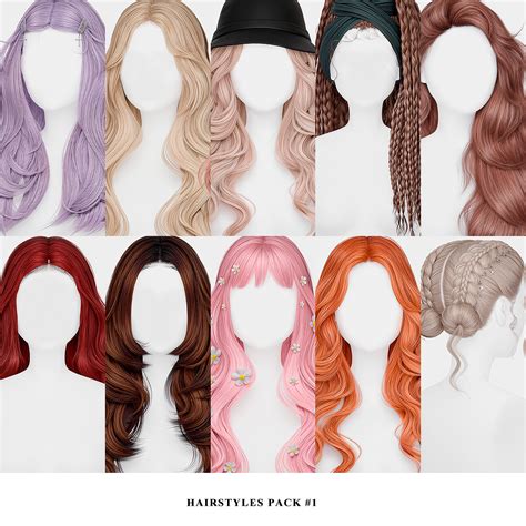 HAIRSTYLES PACK 1 TS4 08 Free Hairstyles 2 ExclusiveS 10