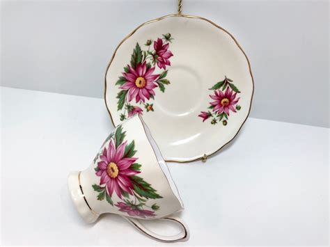 Colclough Teacup And Saucer Floral Tea Cup Vintage Teacup