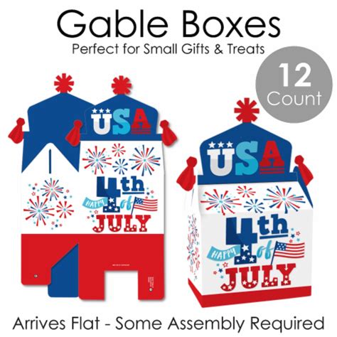 Big Dot Of Happiness Firecracker Th Of July Treat Box Party Favors