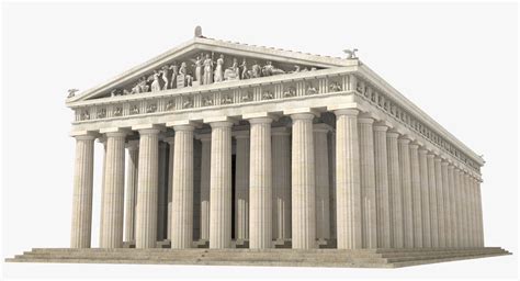 3d parthenon temple landmark model