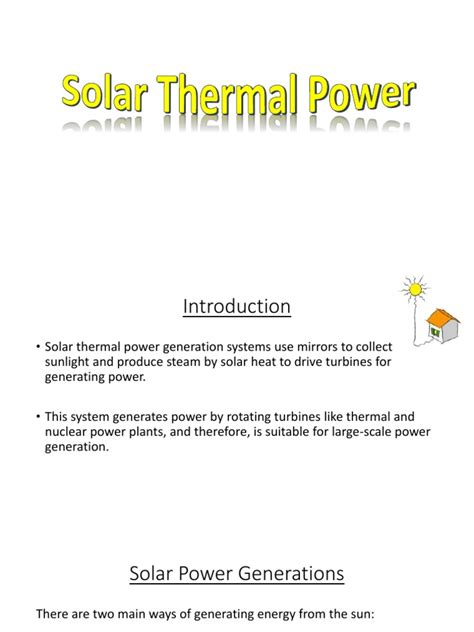 Solar Thermal Power Pdf Solar Energy Power Station