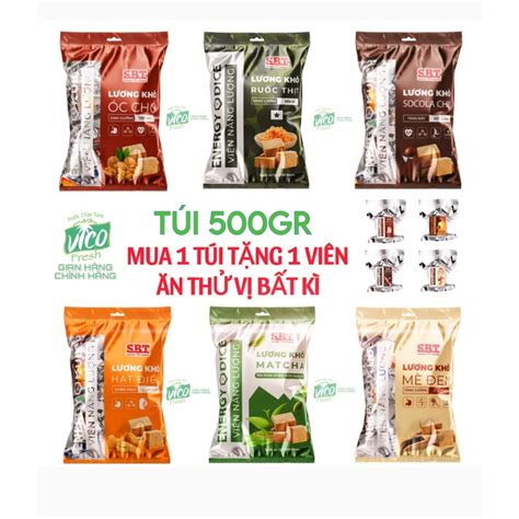 TẶNG 1 VIÊN ĂN THỬ Lương khô mini SBT 7 vị Energy Dice TÚI 500G Ăn