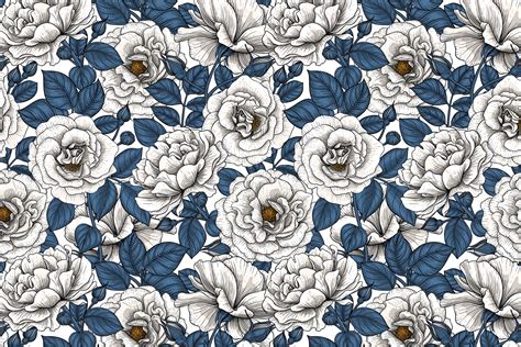 White Roses Wallpaper - Elegant and Timeless | Happywall