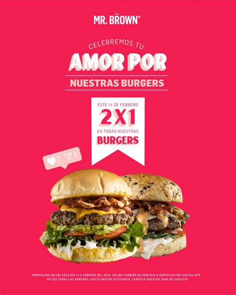 2x1 En Hamburguesas Este 14 De Febrero En Restaurantes Mr Brown