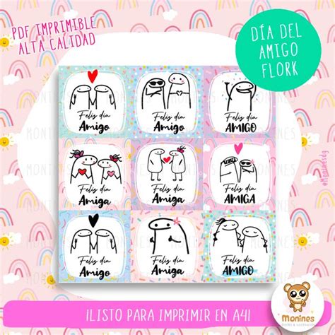 Pin On Kit Imprimible D A Del Amigo Tarjetas Tag Florks