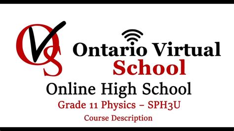 Sph3u Grade 11 Physics Ontario Virtual School Ovs Youtube