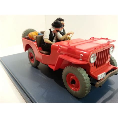 Collectible car Tintin the red Jeep Willys MB 1943 Nº06 1 24 2020