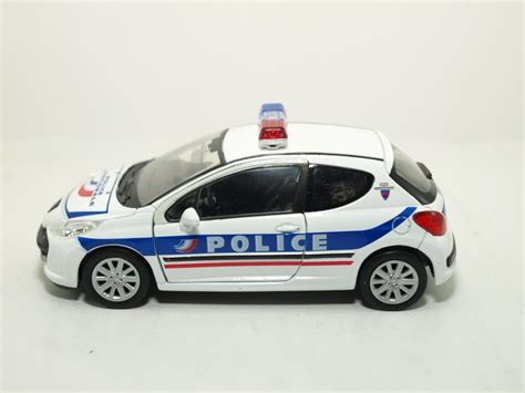 Coche Autos Policia Welly Peugeot Francia Vehiculo