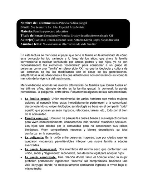 Reporte De Lectura Sex Andfam Pdf