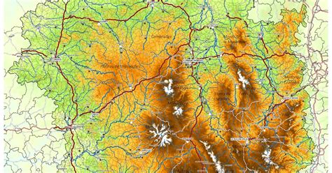 Carte Du Massif Central Carte