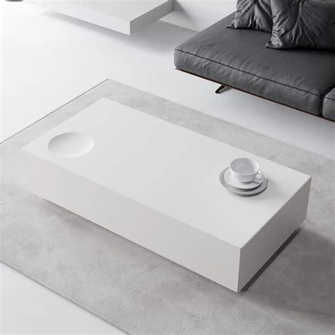 Modern White Coffee Table with Storage Rectangular Coffee Table with Drawer | Homary