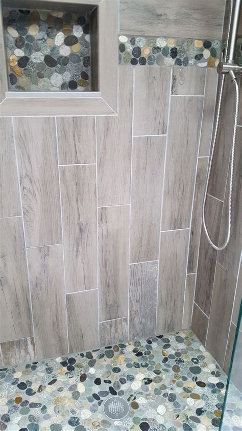 pebble tile shower floor installation - Evelina Partin