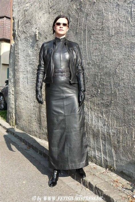 Tight Leather Pants Long Leather Coat Leather Wear Leather Pencil