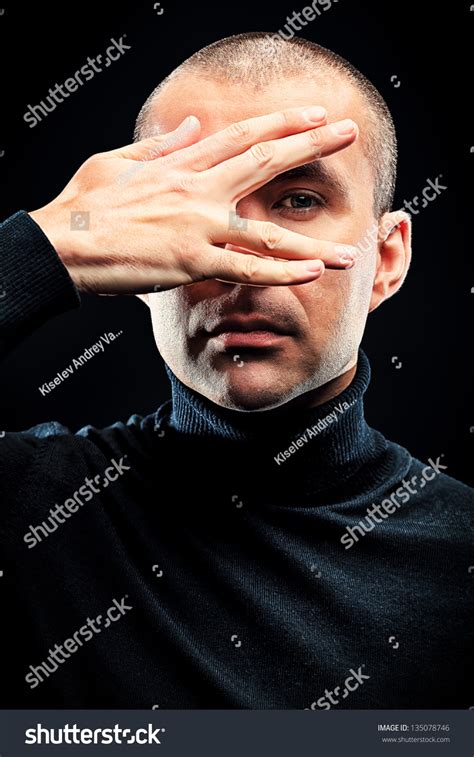 Close Up Portrait Man Closed Eye Over Stock Photo 135078746 Shutterstock