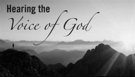 Hinderances To Hearing Gods Voice Pursuing Intimacy With God