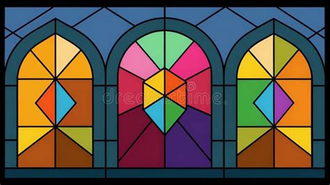 A Stained Glass Window with Each Color and Shape Representing a ...