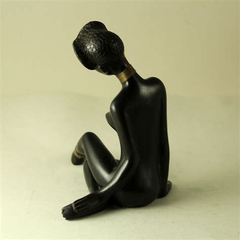 African Woman Sculpture By Leopold Anzengruber Vienna S Etsy