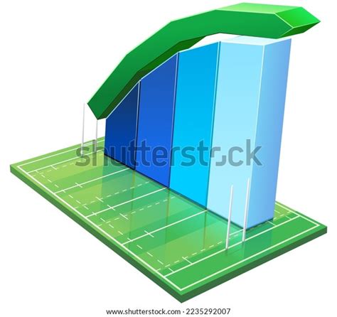 Grass Rugby Pitch White Markings Goal Stock Vector (Royalty Free ...