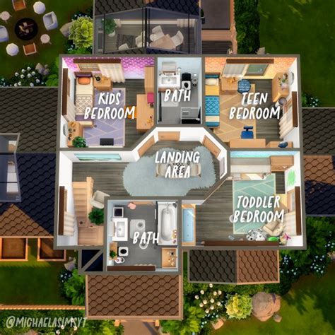 Generations Modern House Floor Plan The Sims Speed Build No