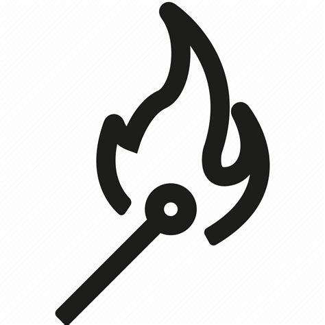 Burning Fire Match Stick Icon Download On Iconfinder