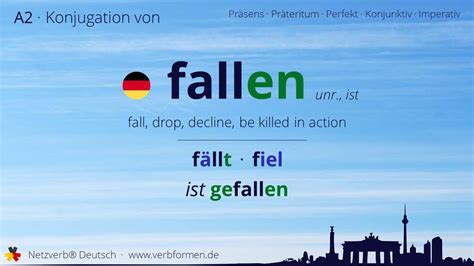 Conjugation Fallen 🔸 German Verb In All Tenses And Forms Conjugate In