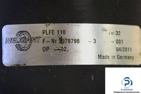 Neugart Plfe Planetary Gearbox Platinum International