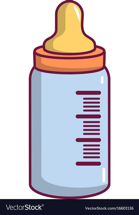 Baby bottle with nipple icon cartoon style Vector Image