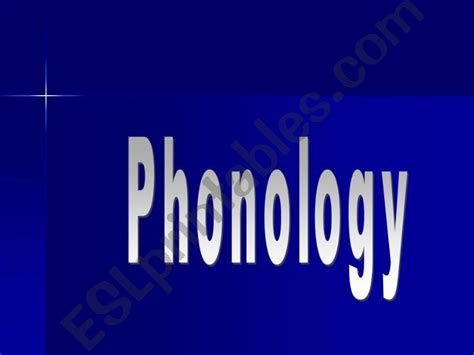 Esl English Powerpoints Phonology