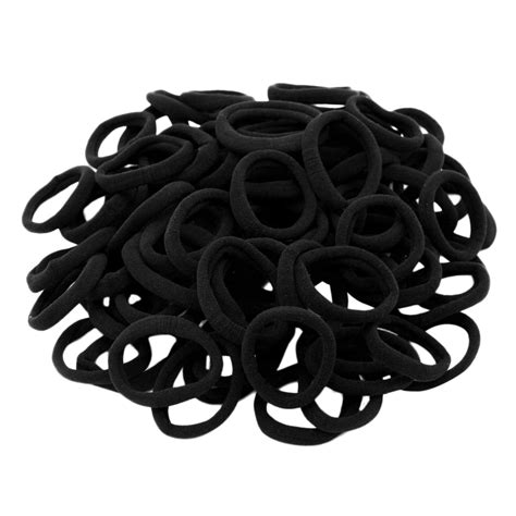 Xinwennn 100pc Elastic Hair Bands Elastic Black Rope Jointless Hair