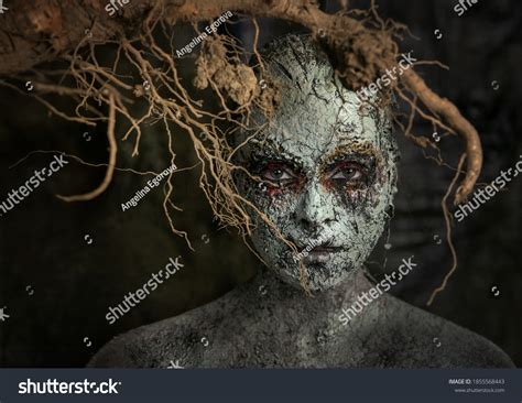 Element Earth Girl Image Earth Fantasy Stock Photo 1855568443