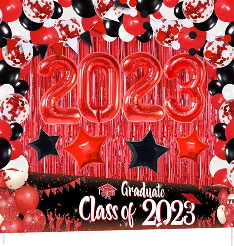 Katchon Red Graduation Party Decorations 2023 Giant Pack Of 132 With