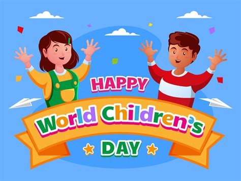 Happy world children day 3486124 Vector Art at Vecteezy