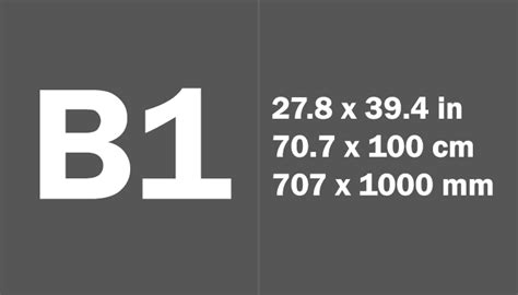 B1 Size in CM - B Paper Sizes