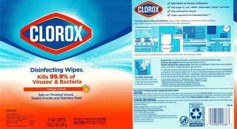 Printable Clorox Bleach Label