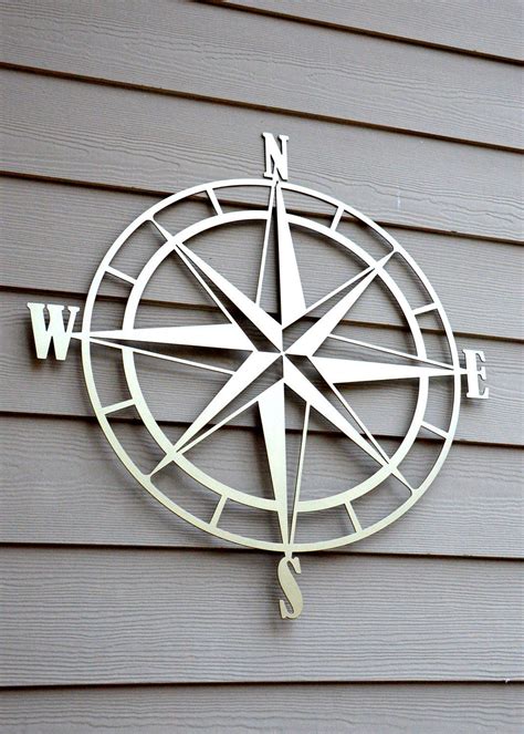 Nautical Compass Metal Wall Art - Etsy