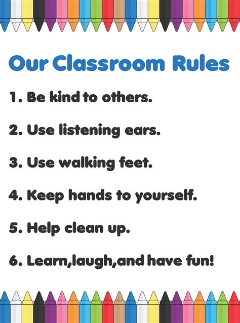 10 Best Preschool Rules Printables Artofit