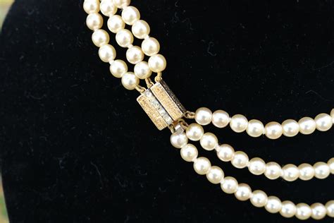 Collar de perlas falsas de la década de 1950 Etsy España