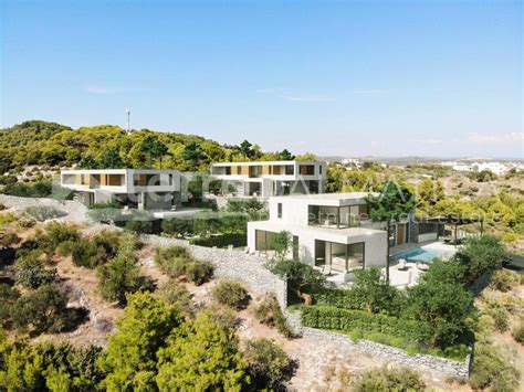 Vodice Kroatien Attraktive Villa Mit Pool Und Panoramablick Auf Das