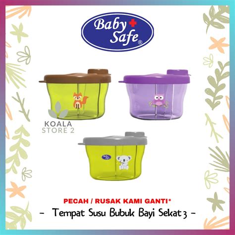 Jual Baby Safe Milk Powder Container Tempat Susu Bubuk Bayi Sekat 3