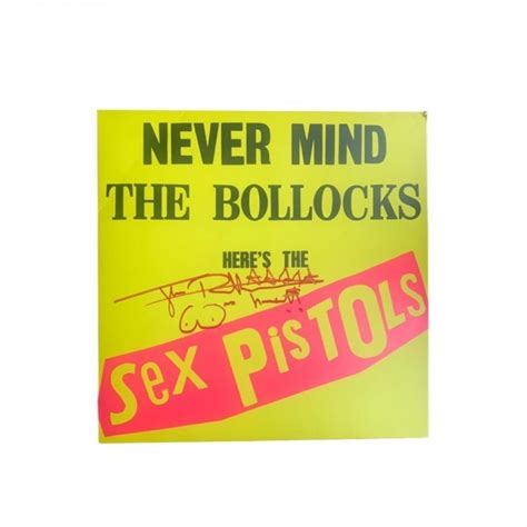 John Lydon Of Sex Pistols Signed Never Mind The Bollocks Vinyl Lp