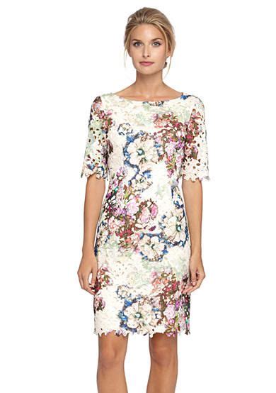 Tahari Asl Floral Printed Lace Sheath Dress Belk Everyday Free