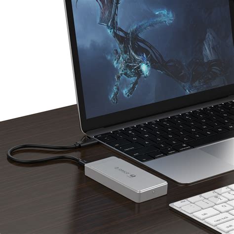 Thunderbolt 3 NVME M 2 SSD Gehäuse Sky Grey Orico