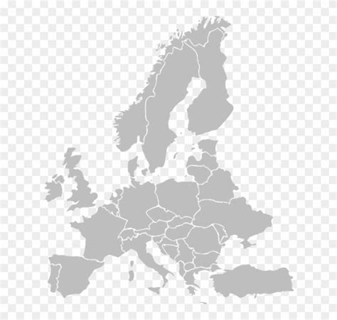 Mappa Europa Png Europe Map Black Png Transparent Png 624x720