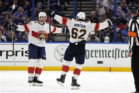 Sergei Bobrovsky makes 26 saves, Panthers beat Lightning 5-3 to take 3 ...