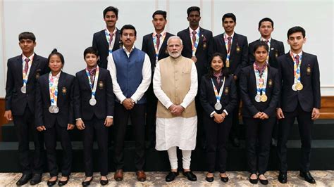 See Pics: PM Narendra Modi meets Youth Olympic Games medal winners