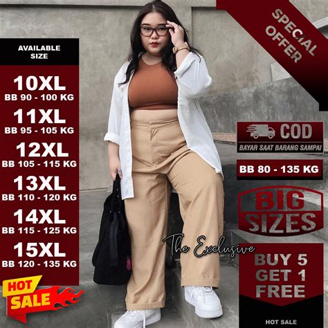 Jual Jumbo Baggy Pants Bb Kg Kg Celana Panjang Wanita Jumbo